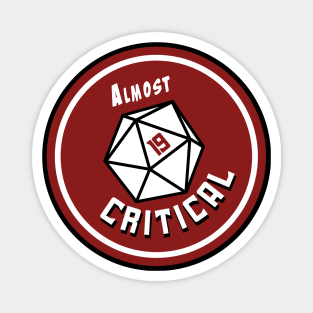 Almost Critical - Full Color Round Logo on Black/Dark Magnet